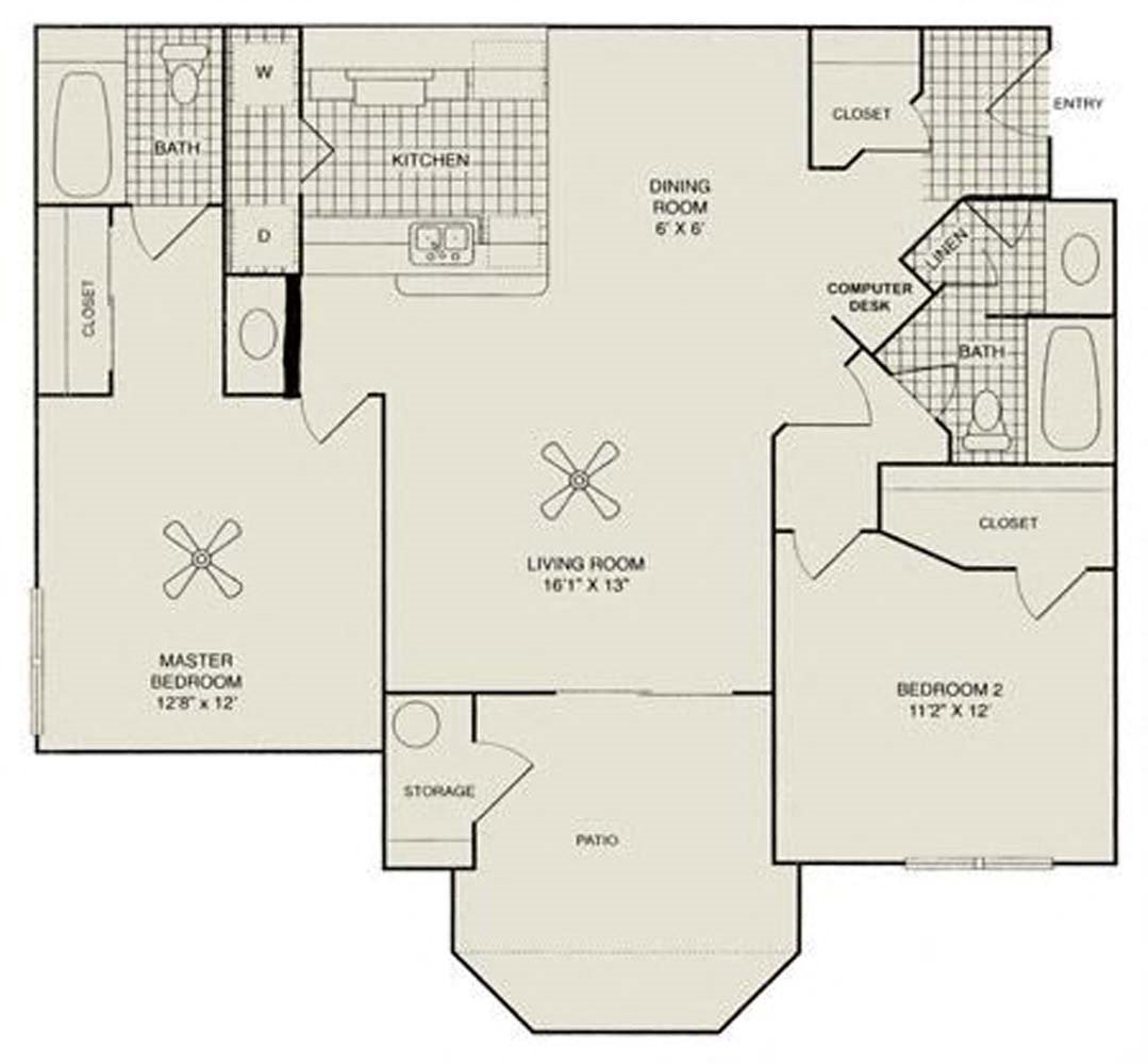 Coral Floor Plan Layout Coral Floor Plan Layout at Biscayne Bay, Chandler, AZ, 85225